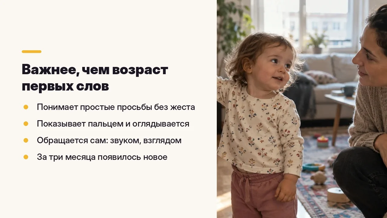 Важнее, чем возраст первых слов