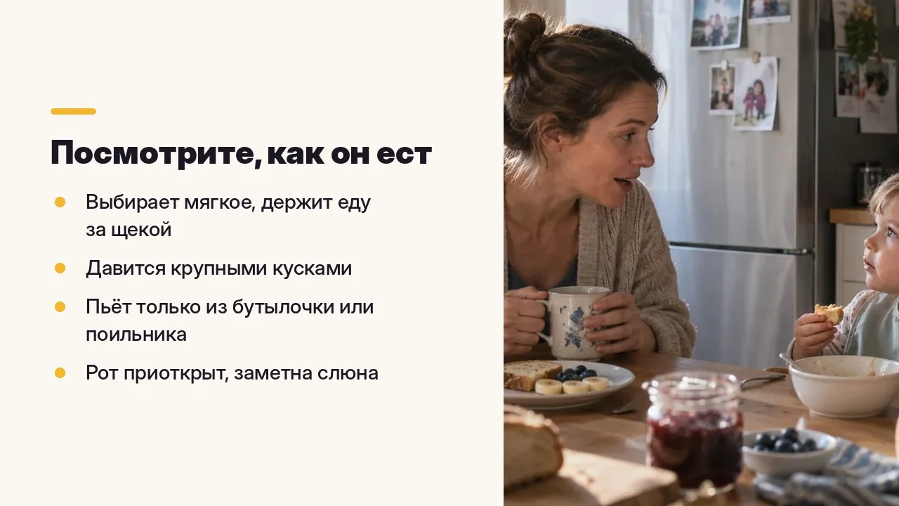 Посмотрите, как он ест