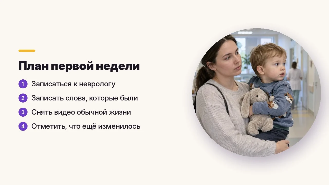 План первой недели